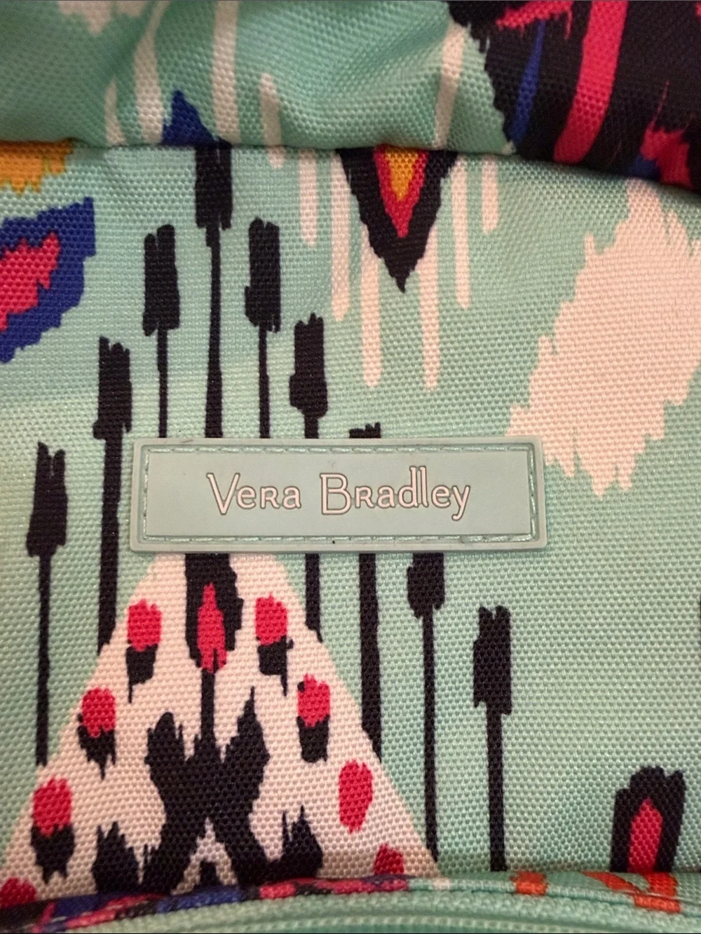 Vera Bradley Mint Ikat Pattern Crossbody or Small Tote